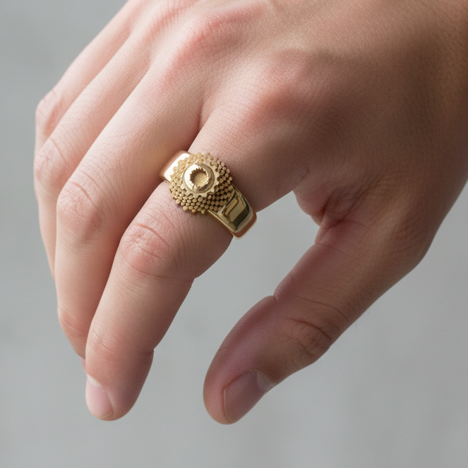 Cassette Band 375 Yellow Gold