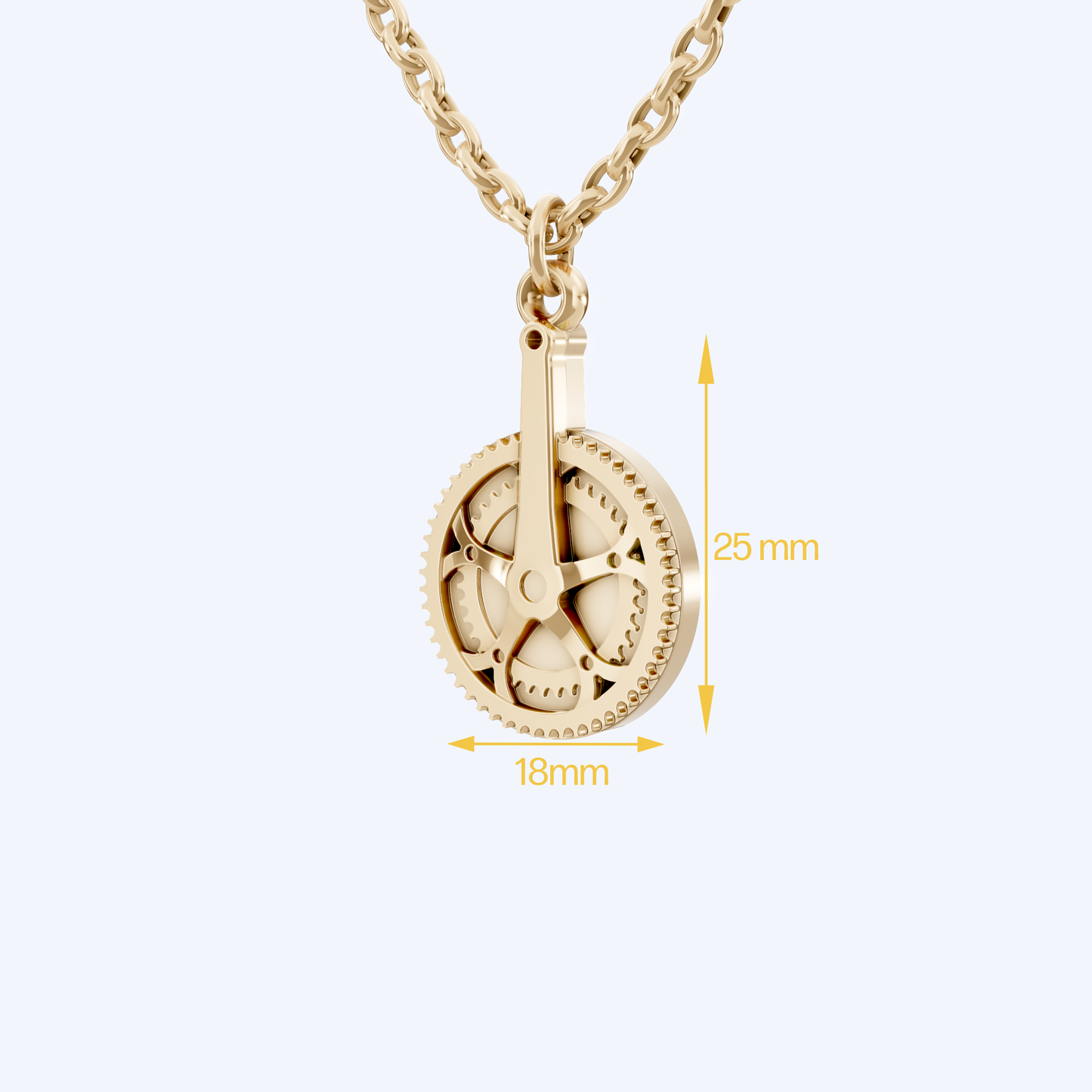 Chain Set Pendant Necklace 375 Yellow Gold