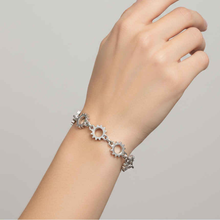 Cog Bracelet 925 Silver