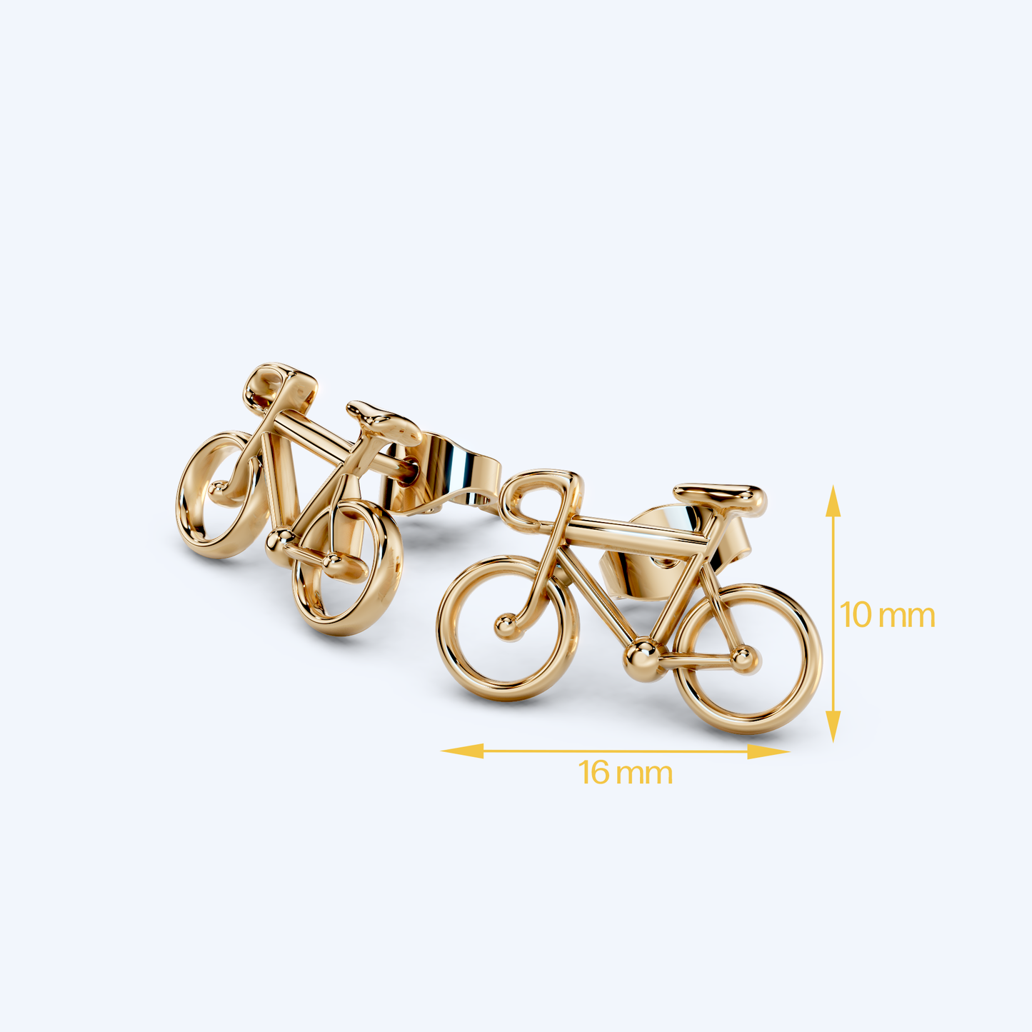 Road Bicycle Studs 375 Yellow Metal