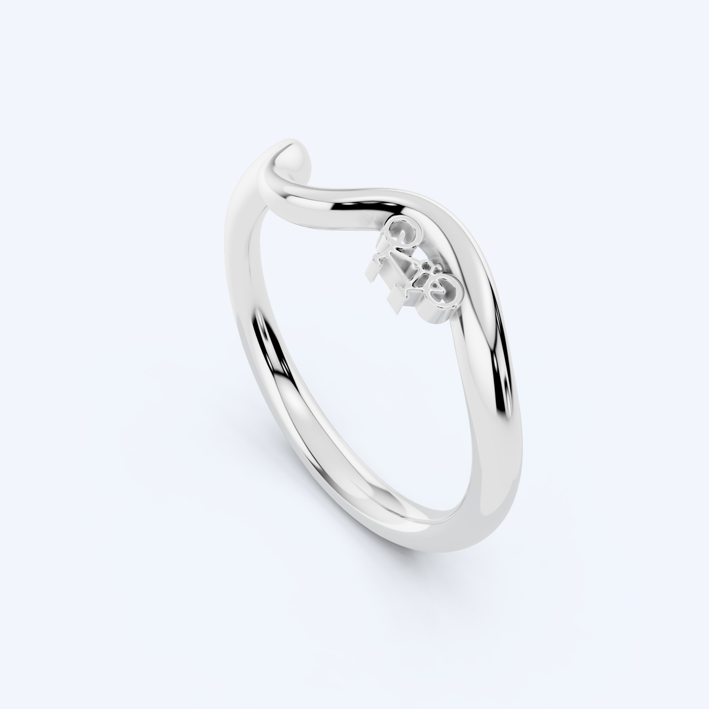 Warning Cyclist Ring 925 Silver