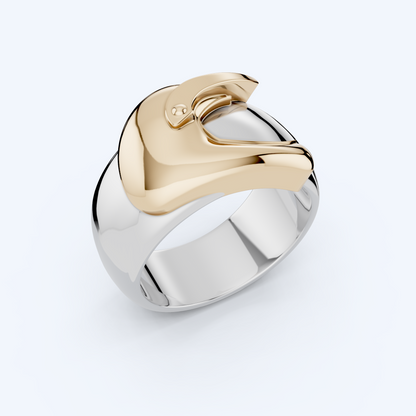 BMX Helmet Ring 925 Silver