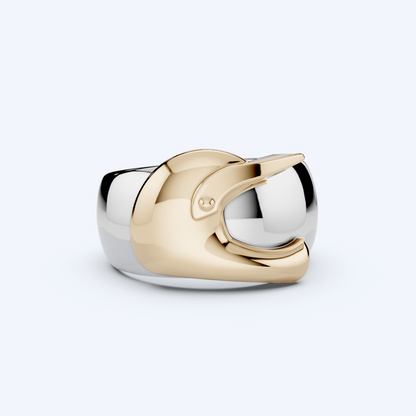 BMX Helmet Ring 925 Silver