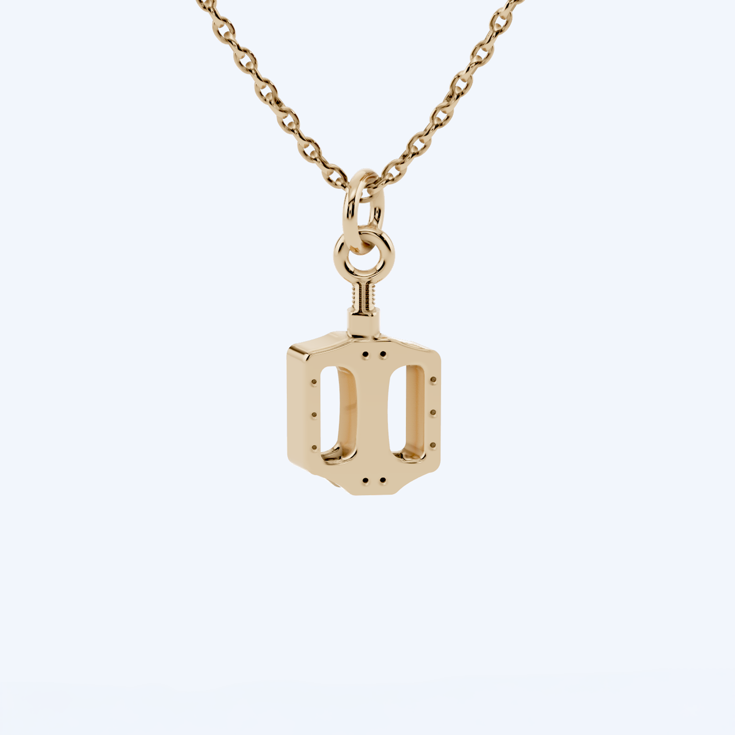 BMX Pedal Pendant 375 Yellow Gold