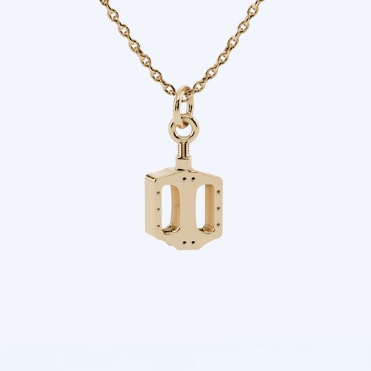 BMX Pedal Pendant 375 Yellow Gold