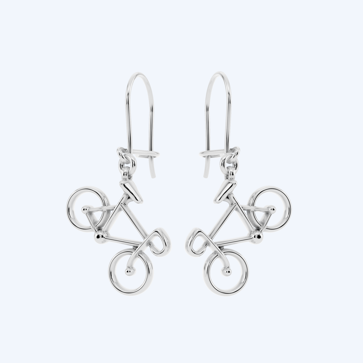 Bicycle Drop Earring 925 Silver