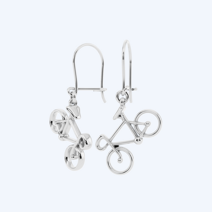 Bicycle Drop Earring 925 Silver