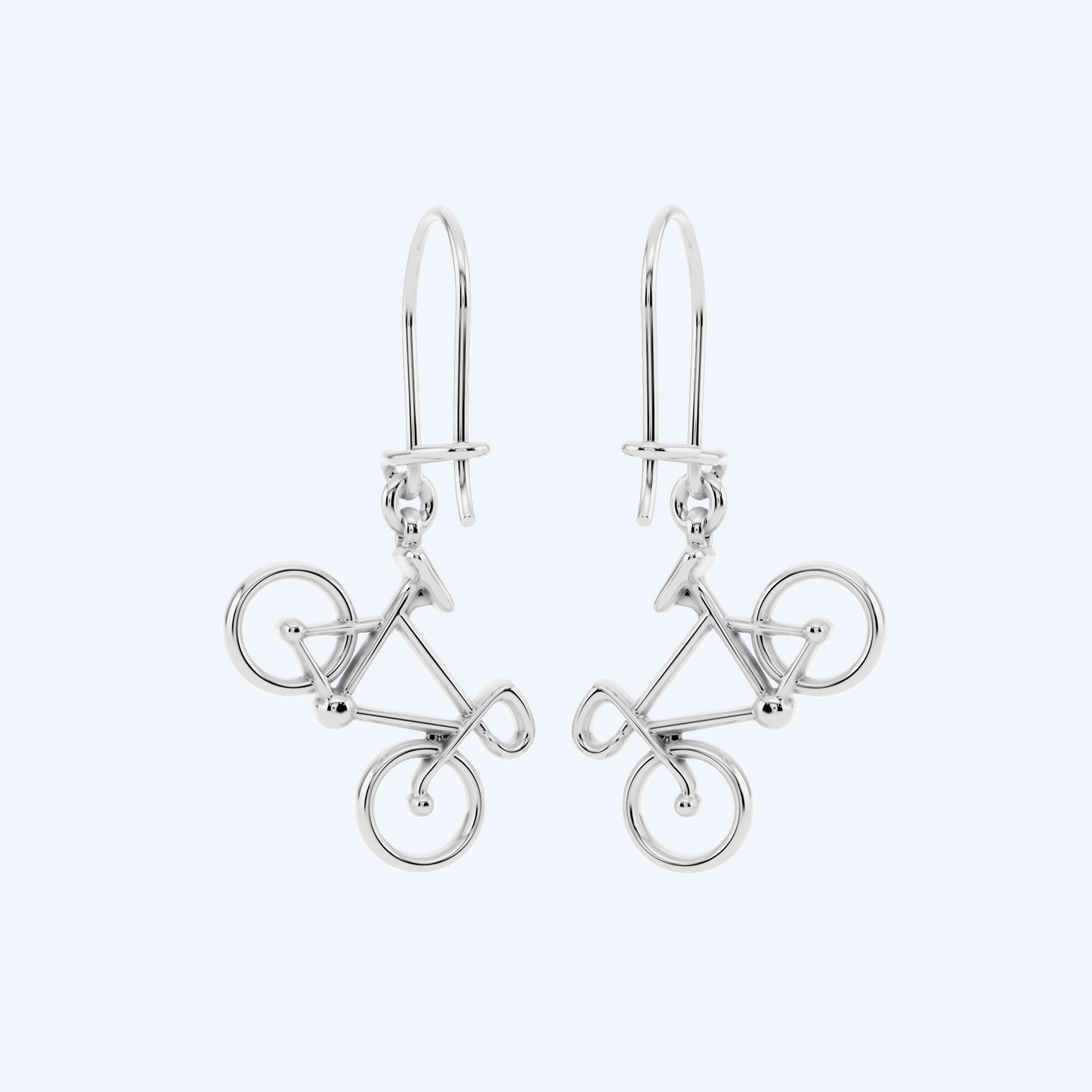 Bicycle Drop Earring 925 Silver