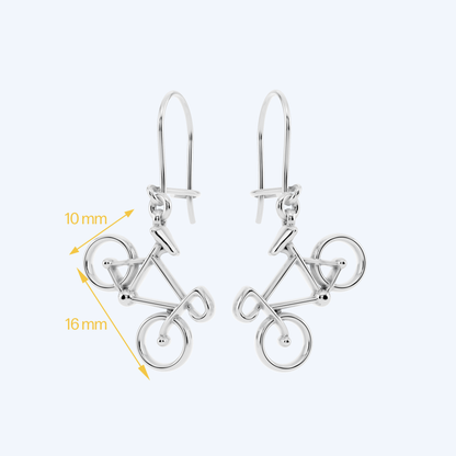 Bicycle Drop Earring 925 Silver