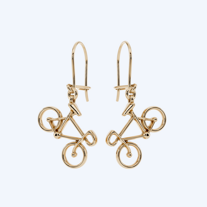 Bicycle Drop Earring 375 Yellow Gold