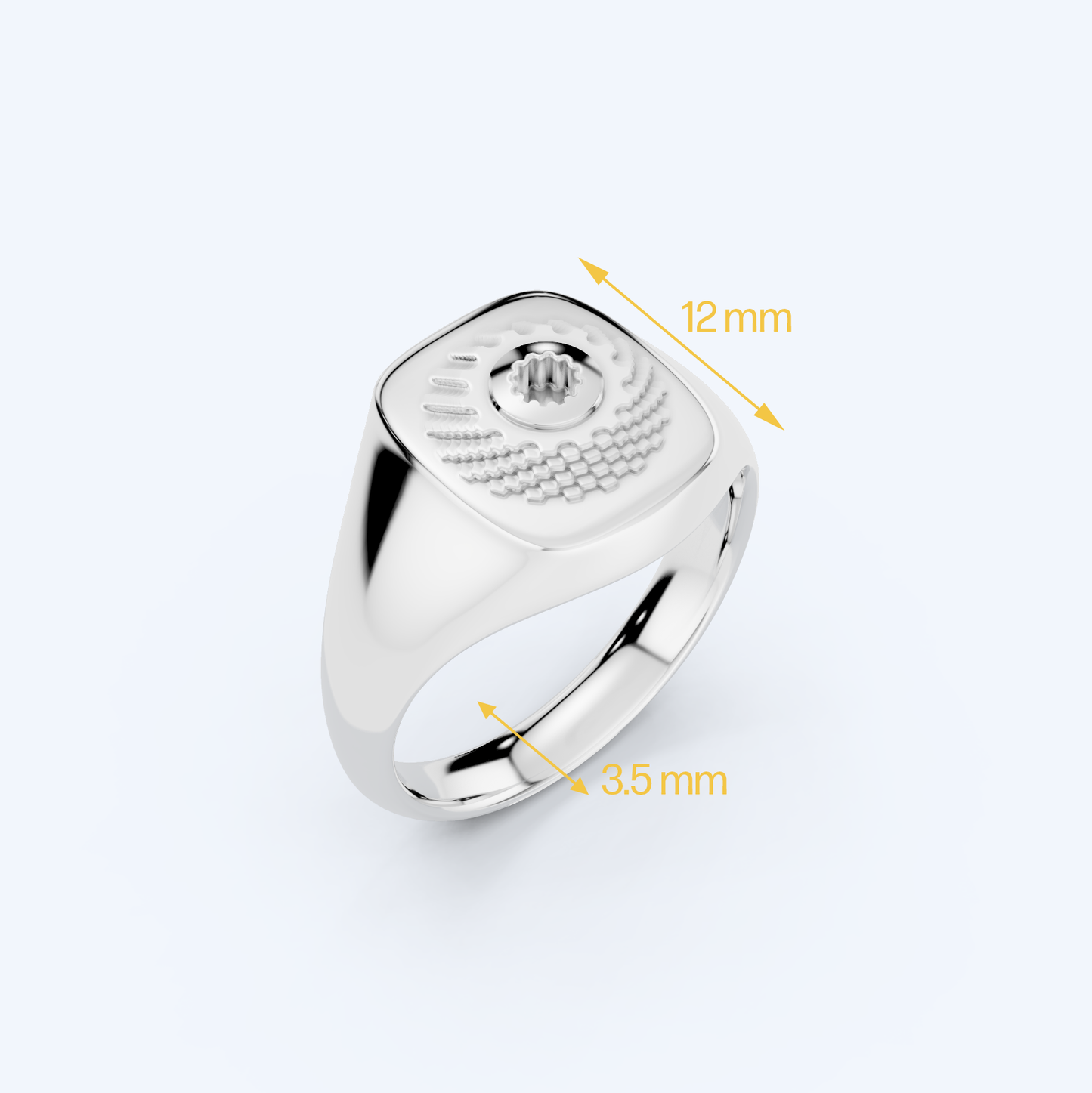 Casette Signet Ring 925 Silver