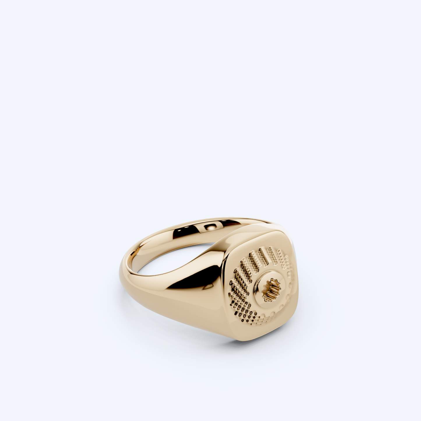 Casette Signet Ring 375 Yellow Gold