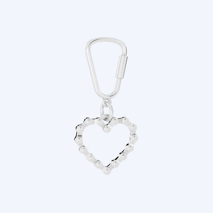 Chain Link Heart Keyring 925 Silver