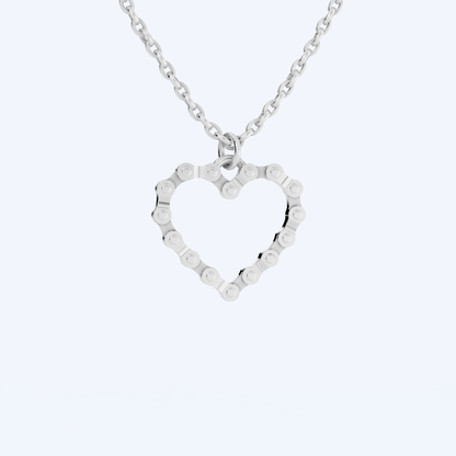 Link Heart Necklace 925 Silver