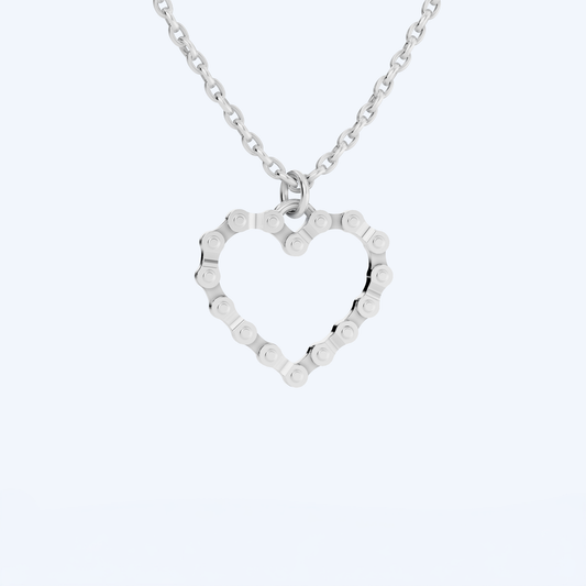 Link Heart Necklace 925 Silver