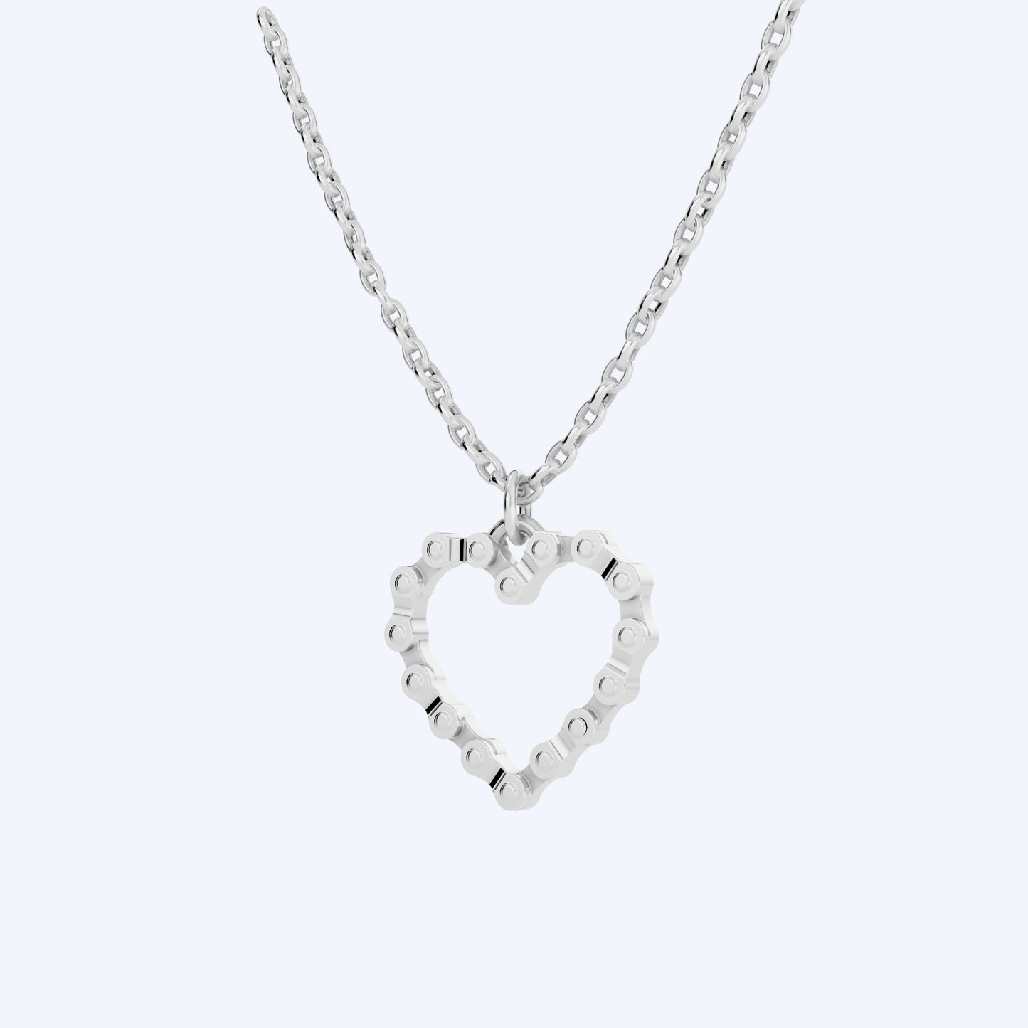 Link Heart Necklace 925 Silver