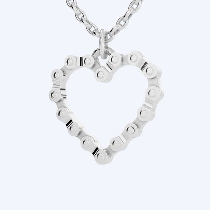 Link Heart Necklace 925 Silver