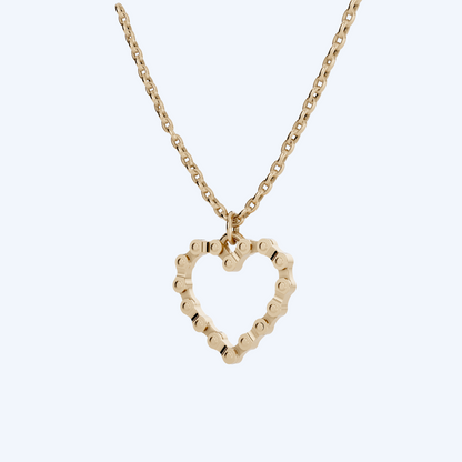 Link Heart Necklace 375 Yellow Gold