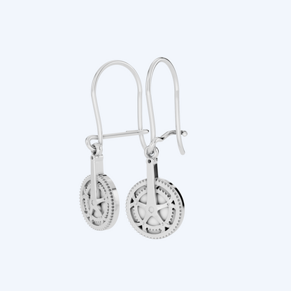 Chain Set Drop Earrings 925 Silver