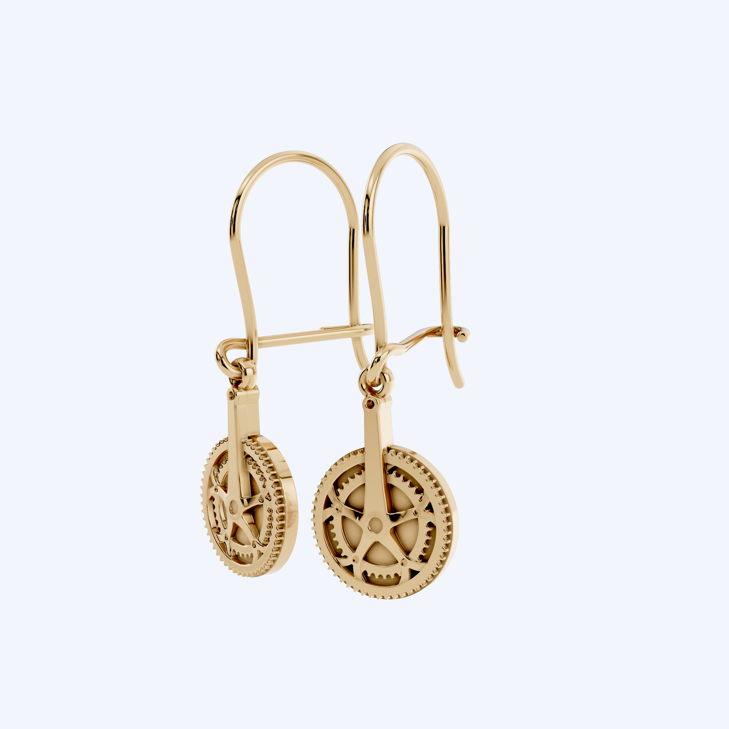 Chain Set Drop Earrings 375 Yellow Gold