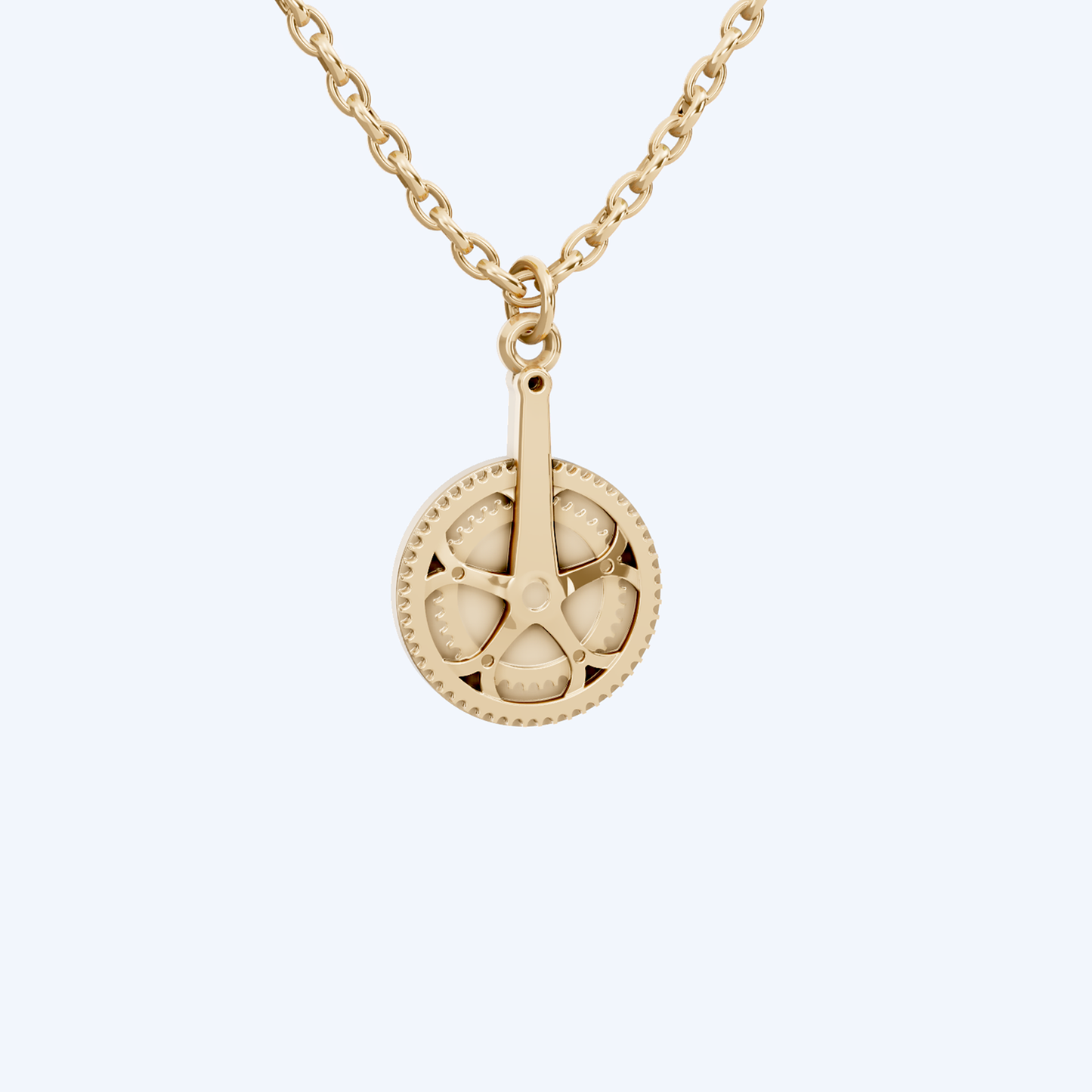 Chain Set Pendant Necklace 375 Yellow Gold