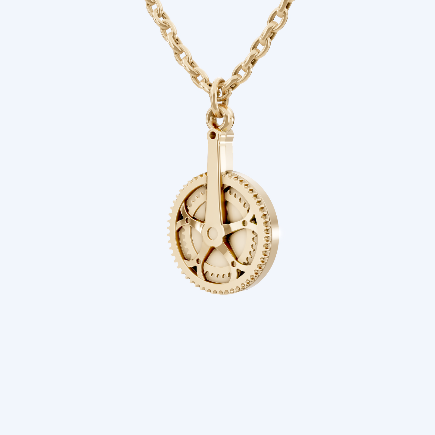 Chain Set Pendant Necklace 375 Yellow Gold