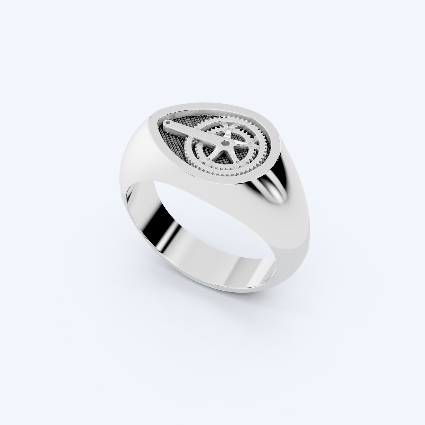 Chain Set Signet Ring 925 Silver