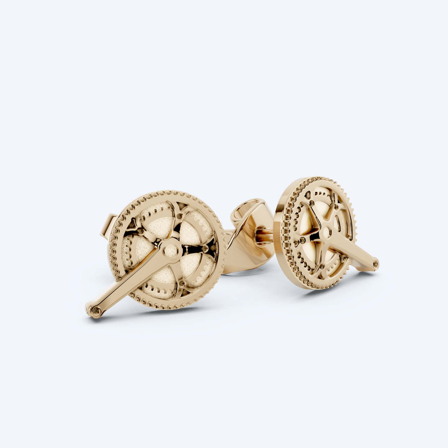 Chain Set Studs 375 Yellow Gold