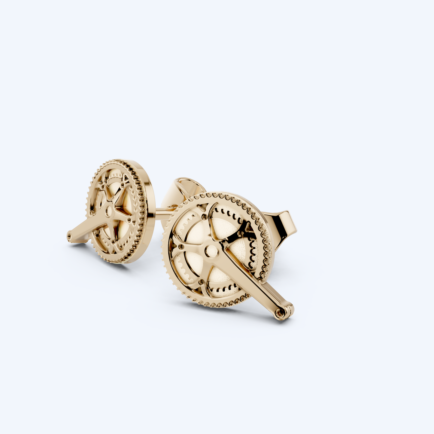 Chain Set Studs 375 Yellow Gold
