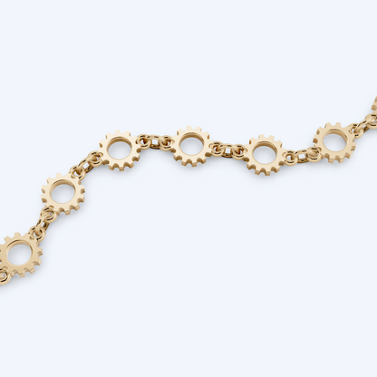 Cog Bracelet 375 Yellow Gold