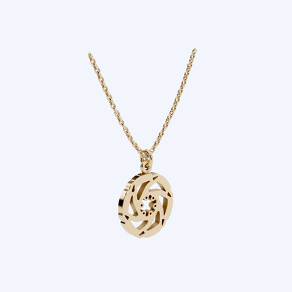 Disc Brake Pendant 375 Yellow Gold