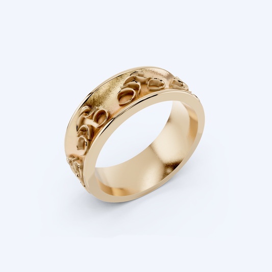 Heads Down Ring 375 Yellow Gold