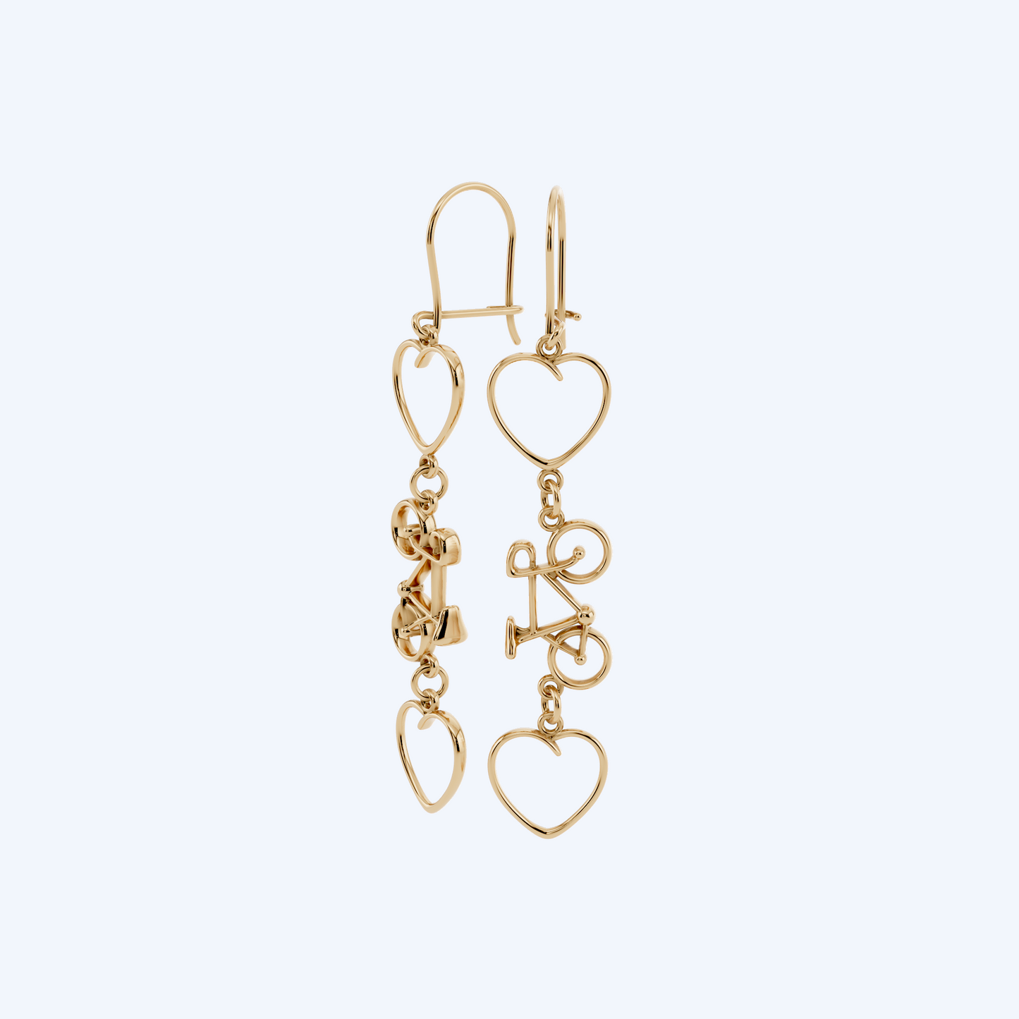 Road Bike & Heart Drops 375 Yellow Gold