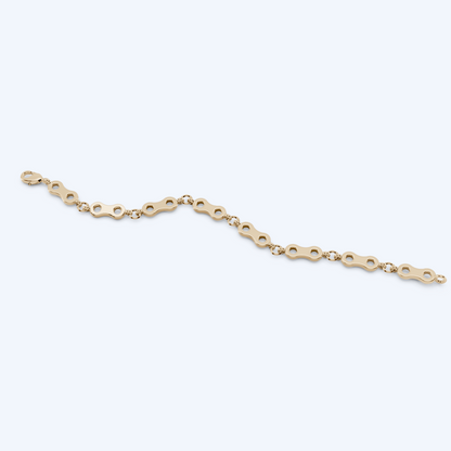 Link Bracelet 375 Yellow Gold