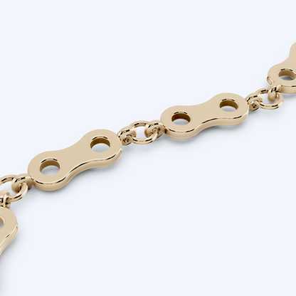 Link Bracelet 375 Yellow Gold