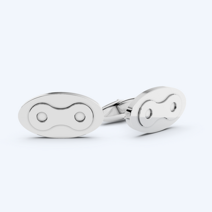 Oval Link Cufflinks 925 Silver