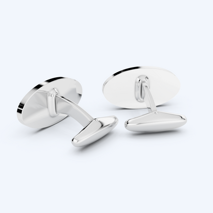 Oval Link Cufflinks 925 Silver