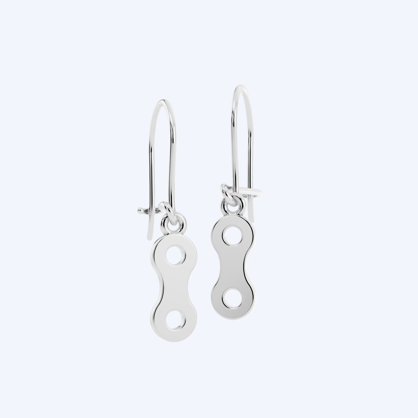 Link Drop Earrings 925 Silver