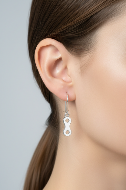 Link Drop Earrings 925 Silver