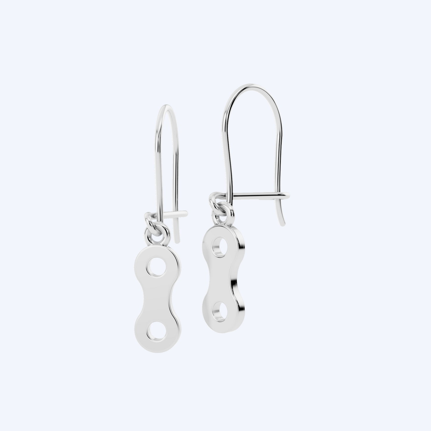 Link Drop Earrings 925 Silver