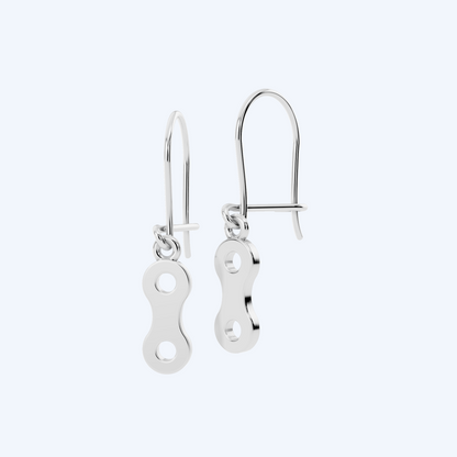 Link Drop Earrings 925 Silver