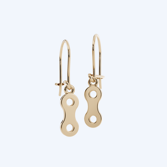 Link Drop   375 yellow gold