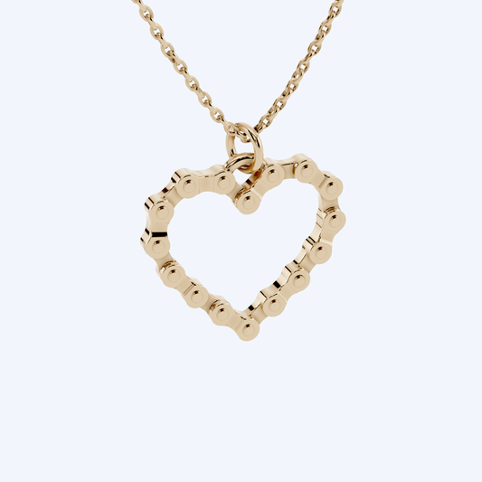 Link Heart   375 yellow gold