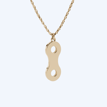 Link Pendant 375 Yellow Gold