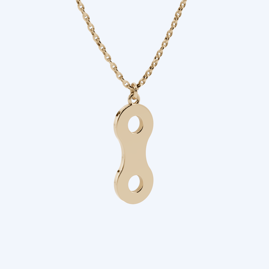 Link Pendant 375 Yellow Gold