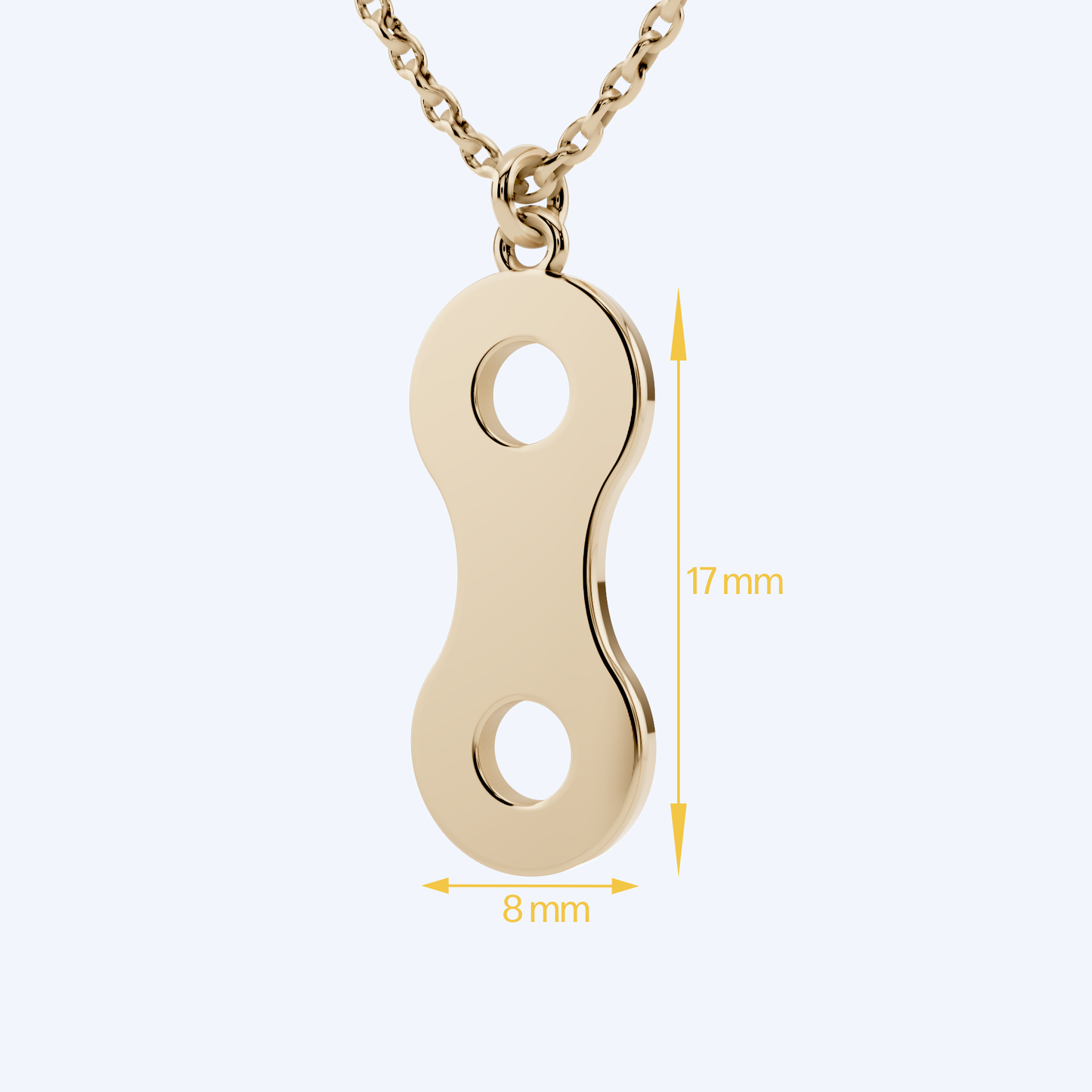 Link Pendant 375 Yellow Gold