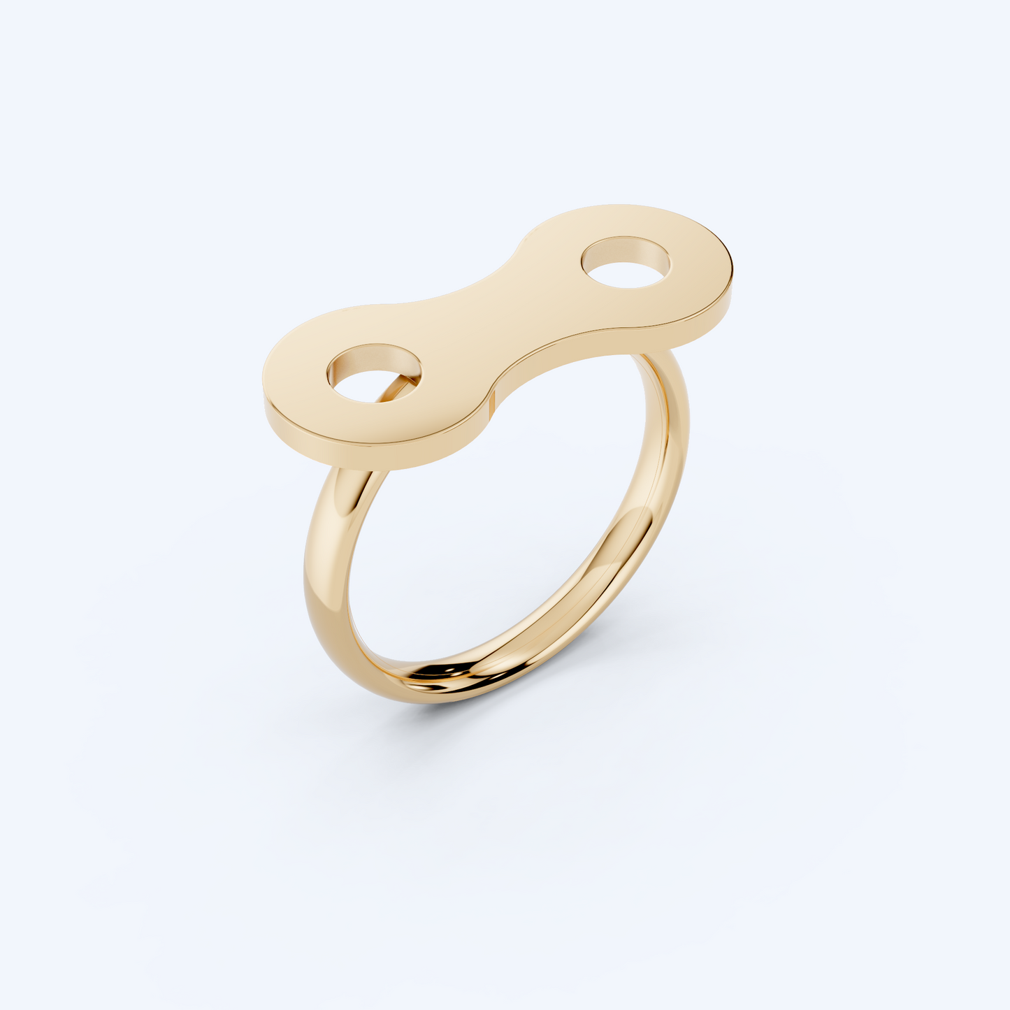 Link Wire Ring 375 Yellow Gold