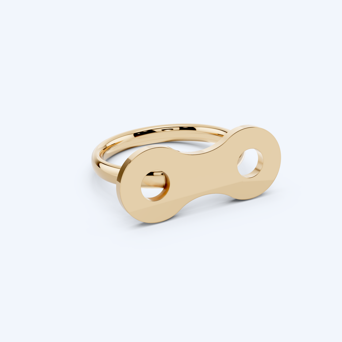 Link Wire Ring 375 Yellow Gold
