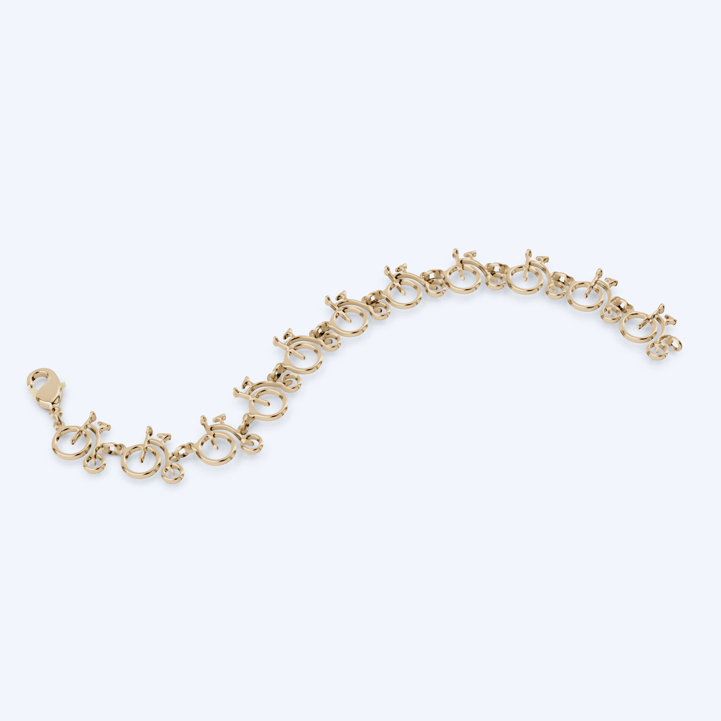 Penny F Bracelet 375 Yellow Gold