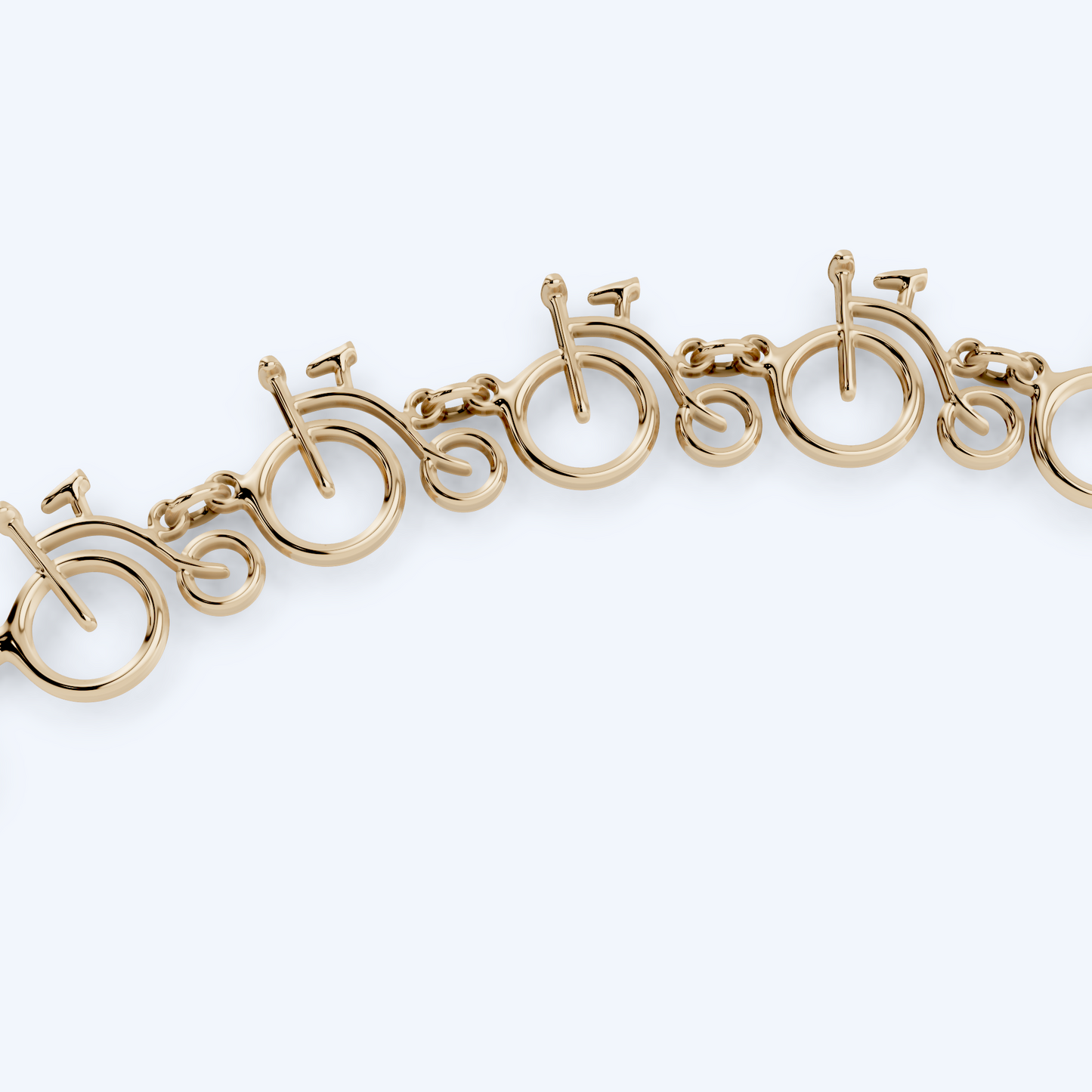 Penny F Bracelet 375 Yellow Gold